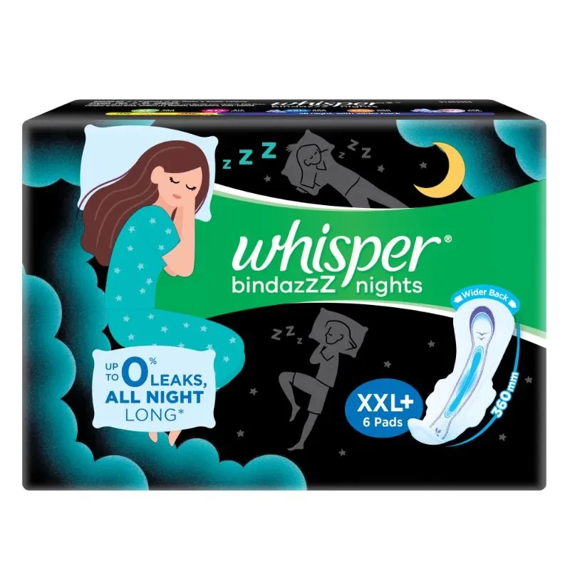 Whisper Night Black XXL+ 6 Pads